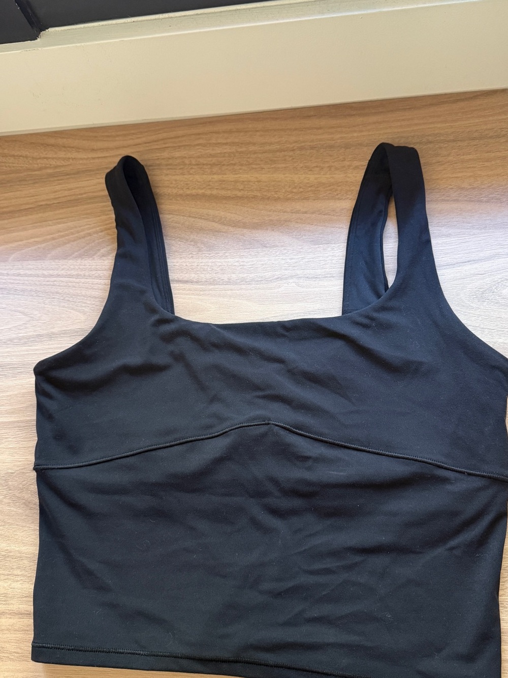 Vuori All the Form Black Cropped Tank Top